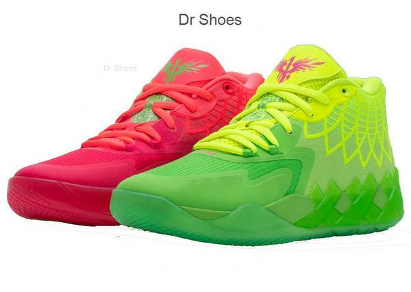 

mb1 rick and morty men women basketball shoes with box 2022 lamelo ball mb01 queen city sport shoe trainner sneakers