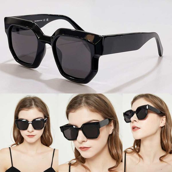 

new of sunglasses oerj014 designer eyewear glasses 014 trend brand square black marble frame frame mens and womens holiday leisure glasses u, White;black