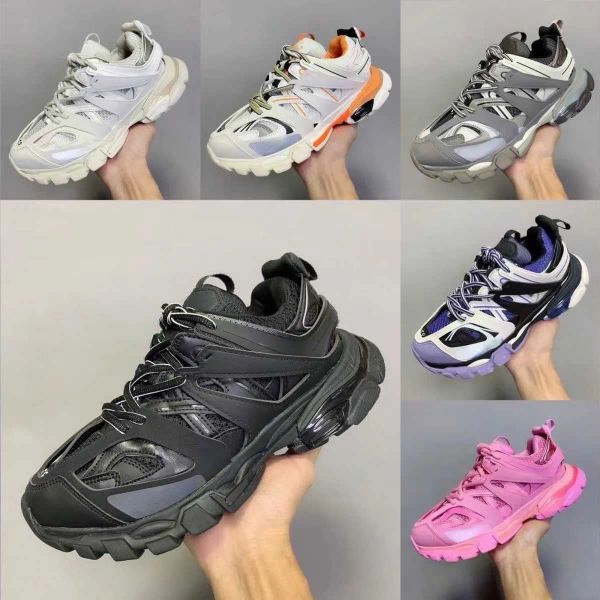 

with box designer balencaigaitys shoes designer luxury brand men women balencaigas balenciagas casual shoes track 3 30 triple white black ny