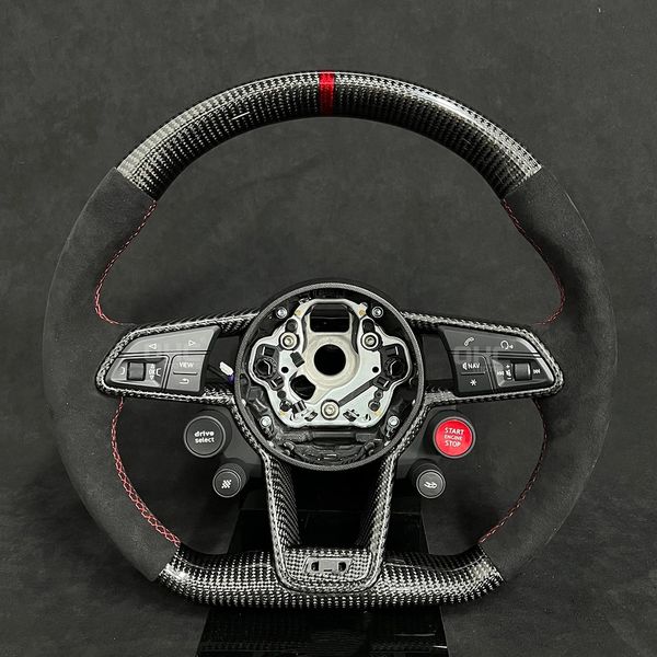 

racing real carbon fiber alcantara steering wheel for audi r8 customized steering system