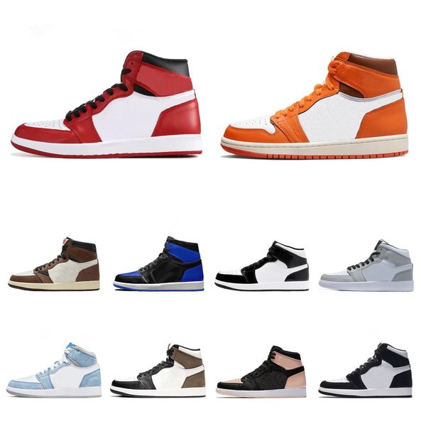 

jumpman 1 with box basketball shoes mens 1s university blue trainers women sneakers trophy room chicago high og hyper royal barely orange di
