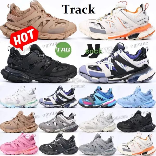 

with box designer balencaigaitys shoes track2 casual shoes leather trainer platform trainers shoes luxury designer tripler black nylon vbyu