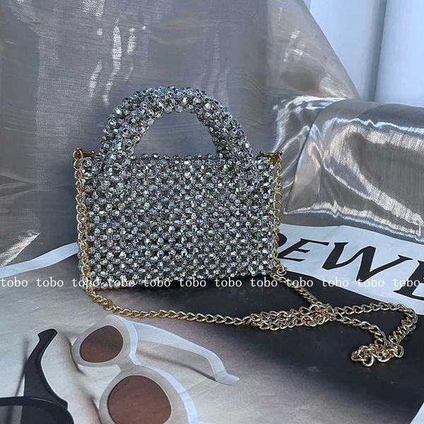 

cross body customized silver beaded bag handmade acrylic purses and handbags summer beach clutch party women crossbody tote bags 2022 new 01