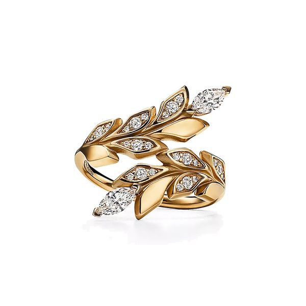 

designer rings for women rings cross wheat with diamonds gold mens luxury jewelry titanium steel gold-plated never fade not allergic, Silver
