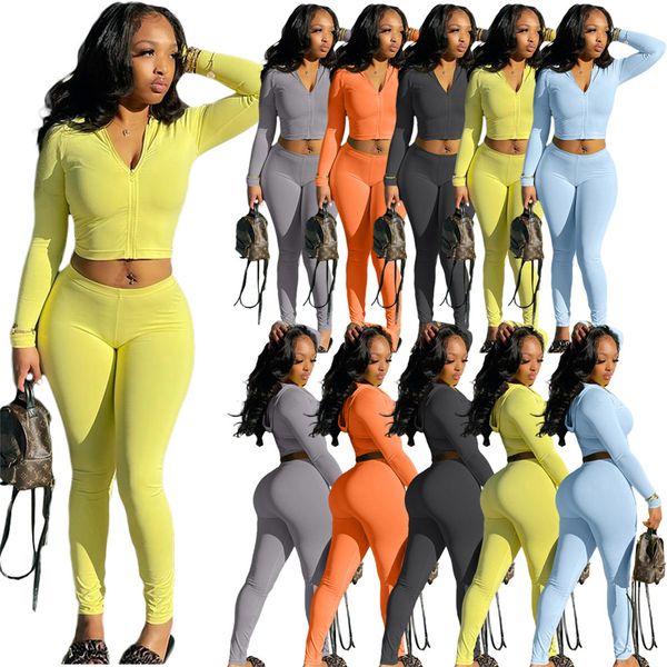 

fall winter women tracksuits long sleeve outfits 2xl solid jacket and pants two piece sets outwork sportswear casual sports suits active swe, Gray