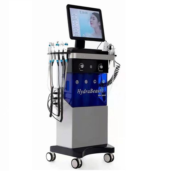 

aqua peeling hydrafacial skin rejuvenation face cleaning oxygen jet machine, Black;white