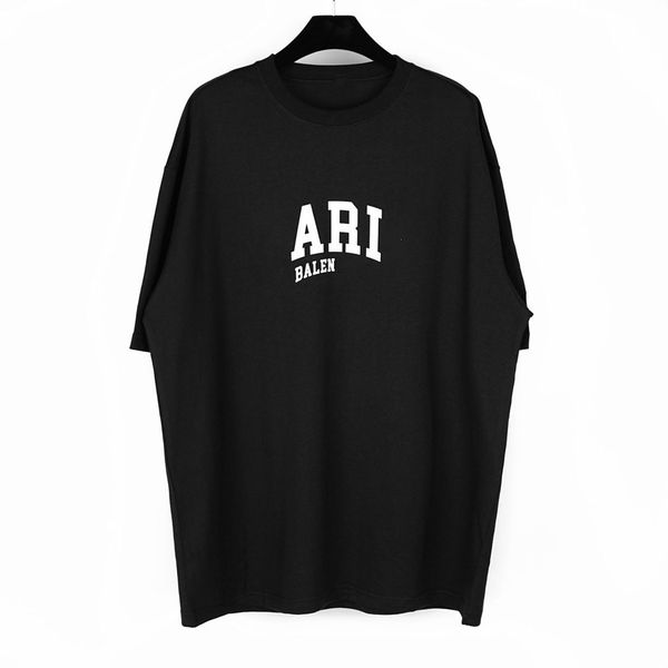 

men's t-shirts european station ins couple men and women letters logo men and women short-sleeved t-shirt, White;black