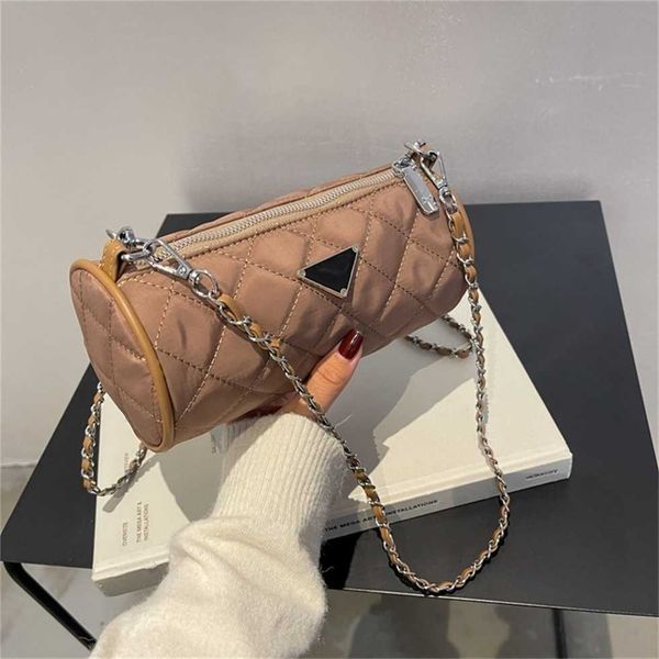 

70% off handbags outlet sale check cylinder metal chain strap personalized