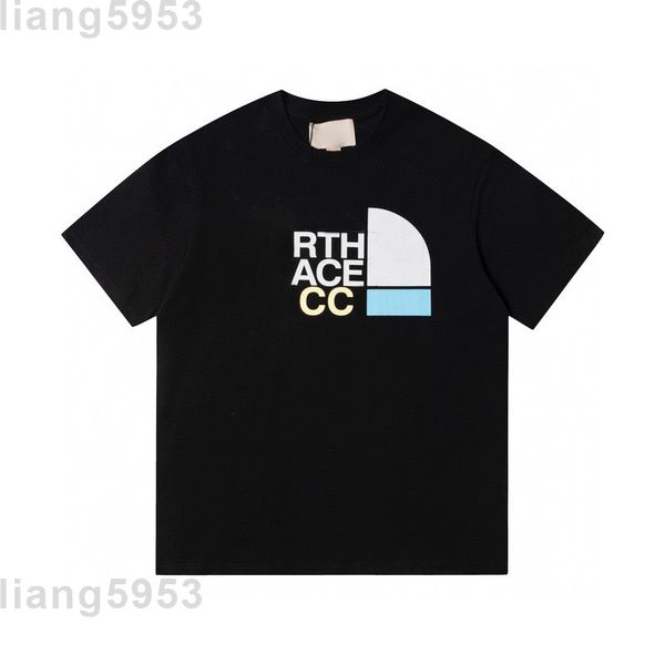 

2022ss new shirt spring and summer new hoodies high grade cotton printing sleeve round neck panel t-shirt size m--xl-xxl-xxxl color black w