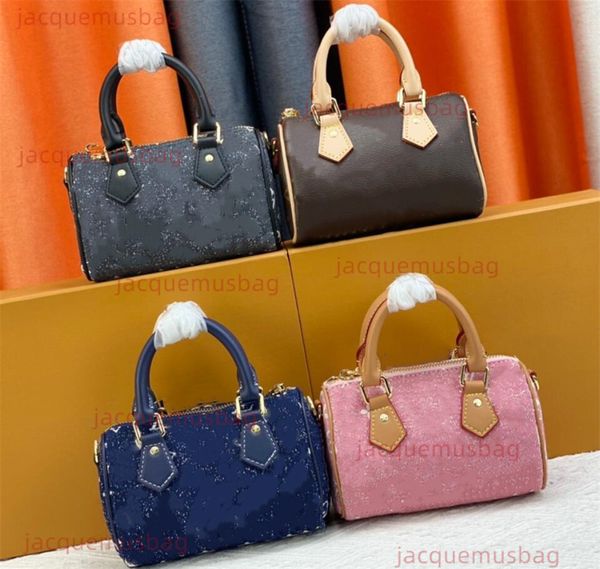 

designer nano speedy bags pillow bag handbag tote women shoulder crossbody wallet luxurious leather denim letter printing messenger purse sp