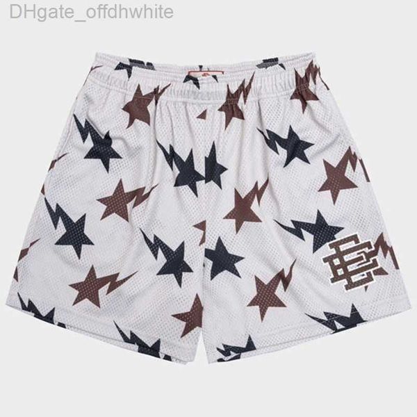 

luxury ee men's fashion shorts eric emanuel basic new york city skyline men women jog pants casual fitness muscle sports mesh pant beac, White;black