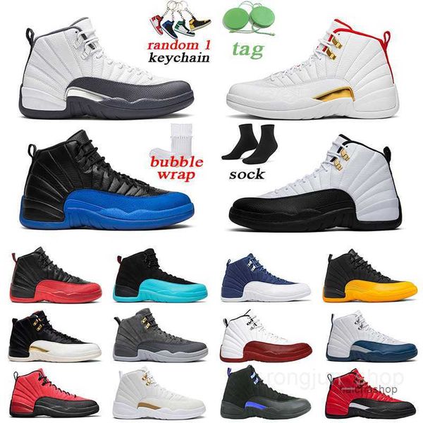 

12s men basketball shoes indigo gym red dark concord jumpman sports sneakers mens trainer size 7-13