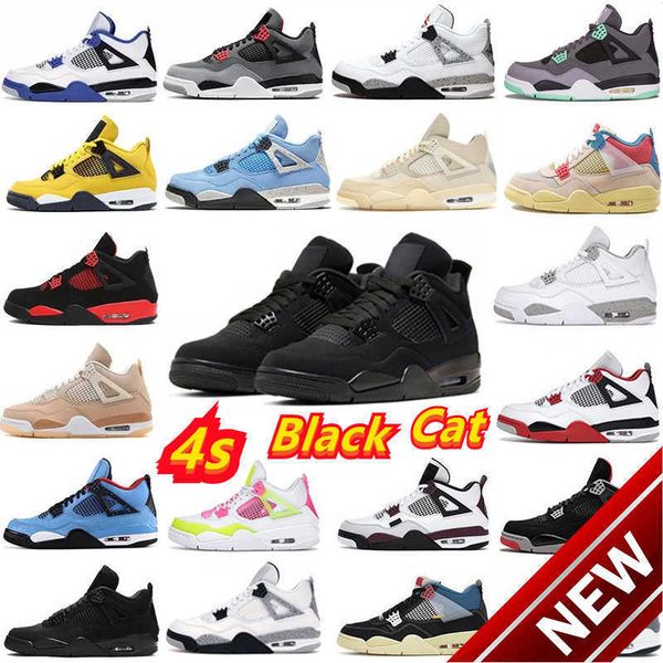 

2023 og basketball shoeshigh 4s 4 shoes university blue white oero shimmer black cat lightning union noir fire red bred pure m