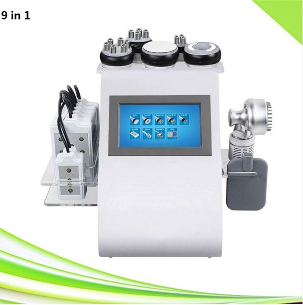 

" 9 in 1 diode laser lipo slimming body fat cavitation machine portable rf skin tightening white spa salon studio vacuum butt lifting v