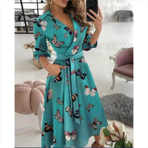 

spring and summer fashion casual dresses short sleeve v neck printed sheath, Black;gray
