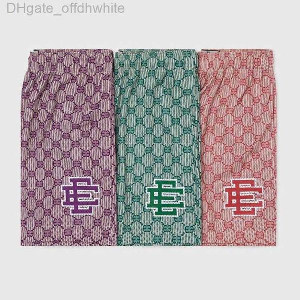 

fashion ee men's luxury shorts eric emanuel basic new york city skyline men women jog casual pant loose fitness muscular sports pants m, White;black