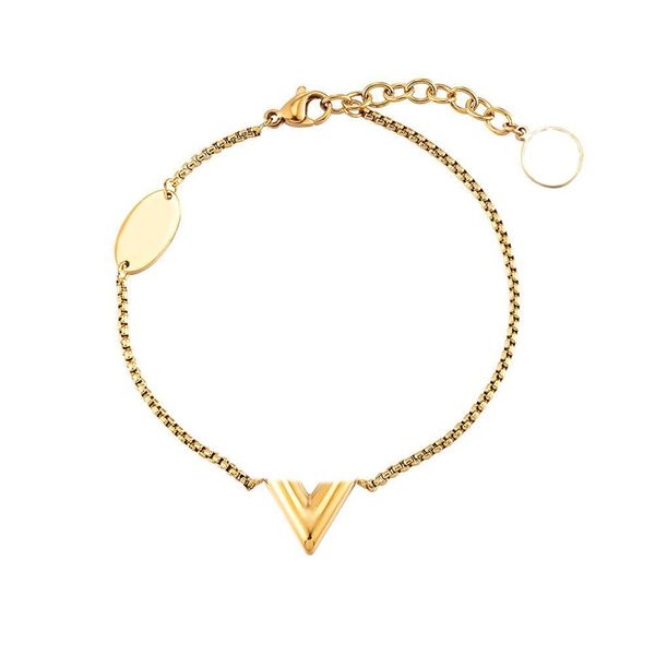 

luxury bracelets charms plated gold letter decoration party gift mens bracelet luxe friendship bracelets for 2 friends stainless steel chain, Golden;silver