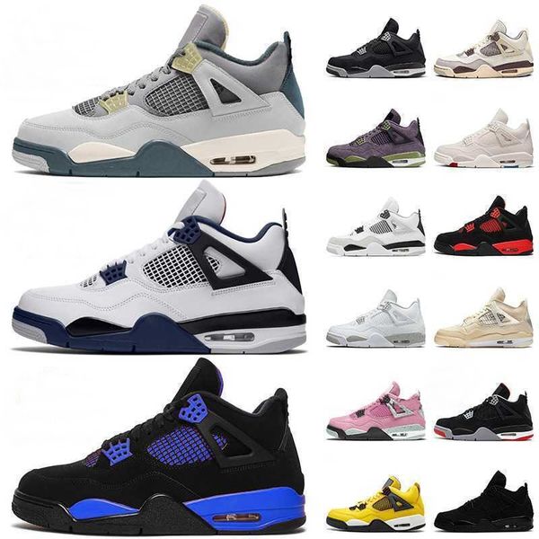 

jumpman 4 basketball shoes men women retro 4s military black cat sail red thunder white oreo cactus jack blue university infrared cool grey, White;red