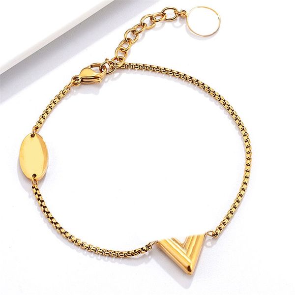 

chic letter bracelet homme designer bracelet woman stainless steel jewelry plated gold bracelets for teen girls trendy tiktok wedding love p, Golden;silver