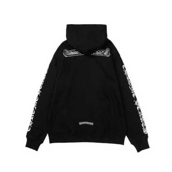 

men's sweatshirts fashion luxury jackets ch hoodies men women designer boy sanskrit print sweater zipper hooded cross pullover hoodie c, Black;brown