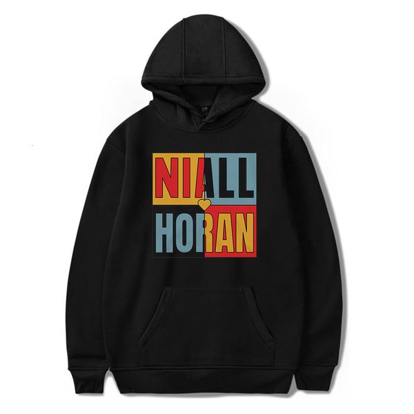 

men's hoodies sweatshirts niall horan colour block rapper pullover hoodie men and women harajuku style hip hop sweatshirt spring autumn, Black