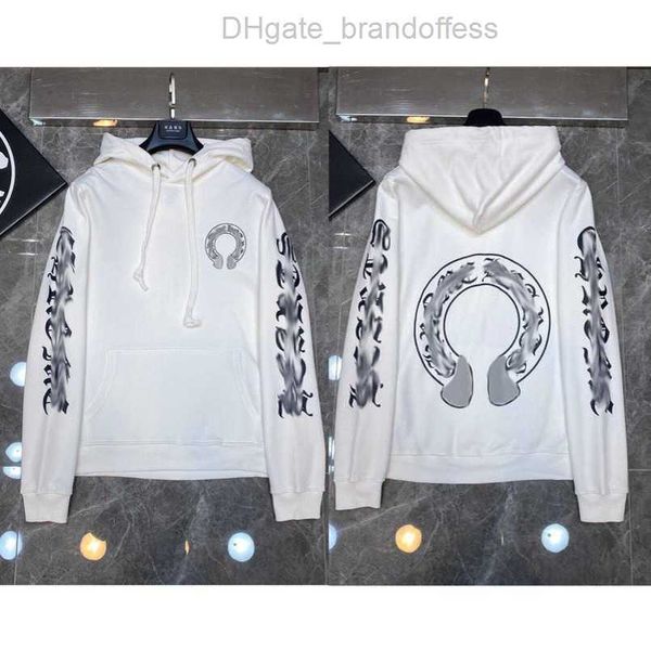 

luxury jackets mens fashion sweatshirts designer hoodies ch men women zipper cross scroll simple hooded sweater pullover hoodie casual coat, Black