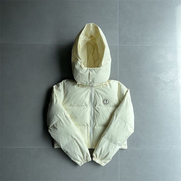 

trapstar london jacket womens down parka irongate detachable hooded puffer - cream 1to1 quality embroidered coat eu size xs, Black