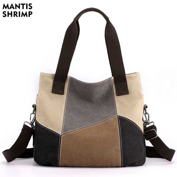 

cross body women bag canvas totes brand handbag 2022 new patchwork messenger shoulder bag fashion female casual crossbody bag sac a main 011