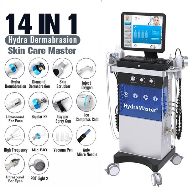

hydra dermabrasion facial 14in1 face cleaning oxygen jet beauty machine, Black;white