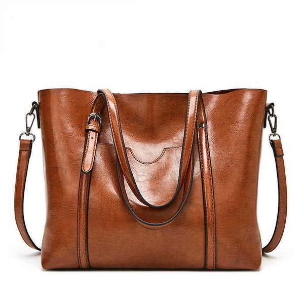 

swdf luxury winter pu leather tote bag for women 2022 large capacity handbags designer handbag vintage crossbody brands sac