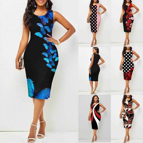 

spring and summer temperament suit dress sleeveless sheath print womens, Black;gray