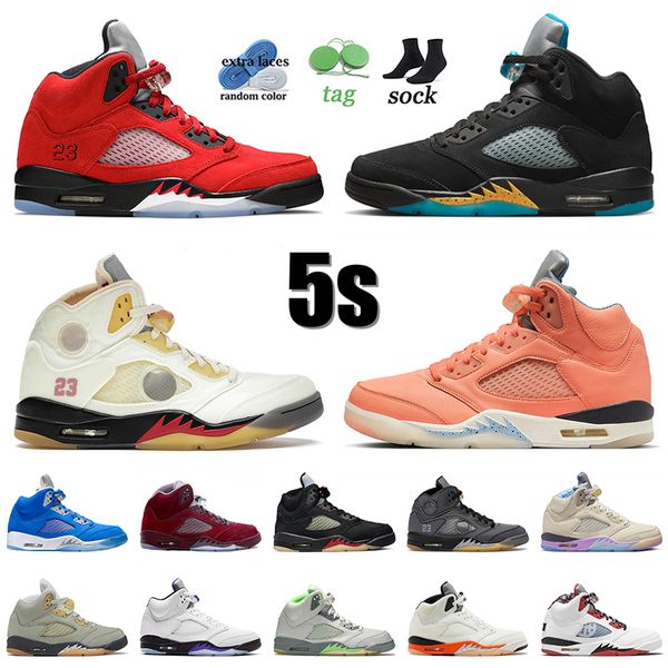 

5s jumpman 5 sail basketball shoes raging bull aqua dj khaled crimson bluebird burgundy off noir black muslin jade horizon quai 54 sneakers