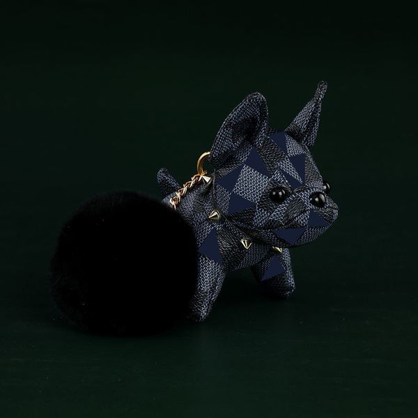 

designer keychain puppy fur ball pendant key chain car pendant metal portable fashion personality creative good, Silver