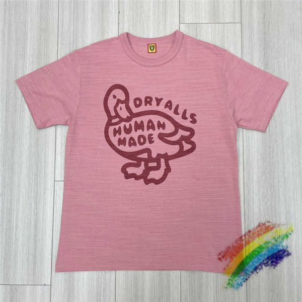 

men's t-shirts pink human made t-shirt men women 1 1 duck print oversized t shirt short sleeve tee t230111, White;black