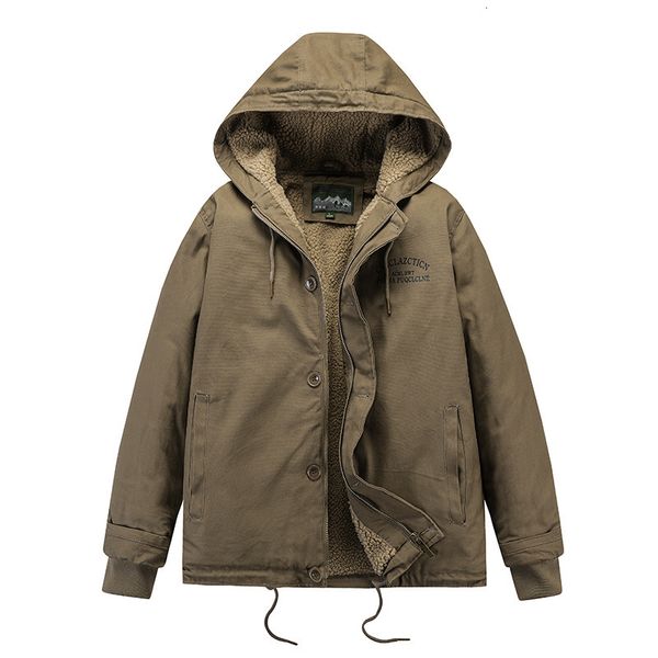 

men's jackets winter warm fleece thick windbreaker jacket coat parkas fashion cotton padded clothes hooded waterproof men clothing 2301, Black;brown