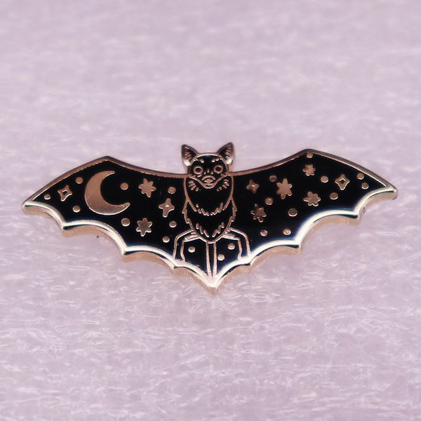 

weird gothic vampire bat brooch bat enamel brooch pins badge lapel pin brooches collar jeans jacket fashion jewelry accessories, Blue