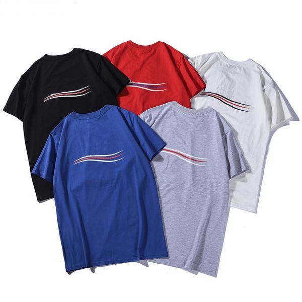 

designer women's t-shirt casual comfortable short sleeved women sports shirt man t shirt summer round neck wave mens t-shirt, White