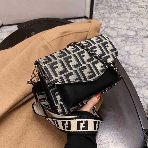 

handbags 75% off female chain style fashion messenger wide strap texture trend small