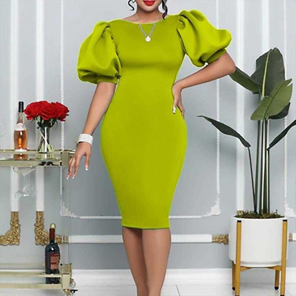 

womens clothing summer dresses puff sleeve sheath banquet dress, Black;gray