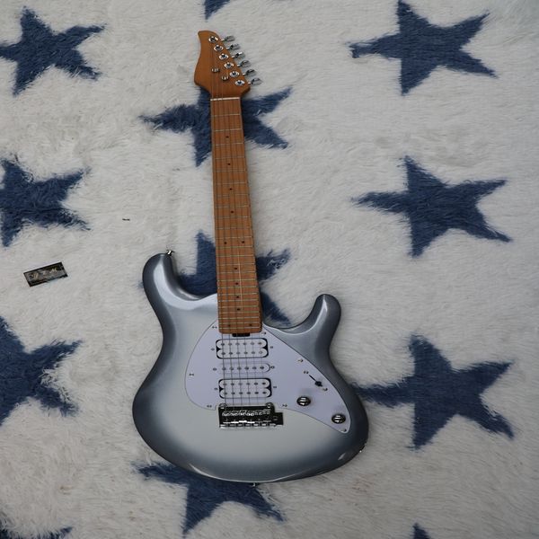 

silver white border basswood body high-end pickup six-string electric guitar