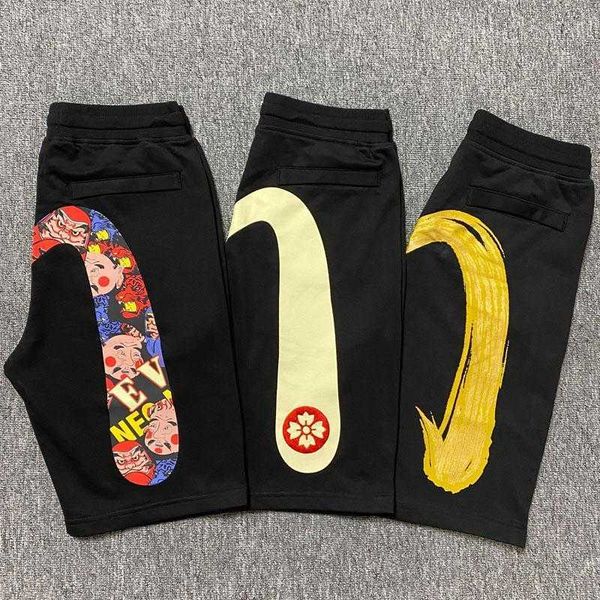 

men's shorts women's printed five point casual sports pants korean edition summer outwear loose versatile large fashion brand t230, White;black