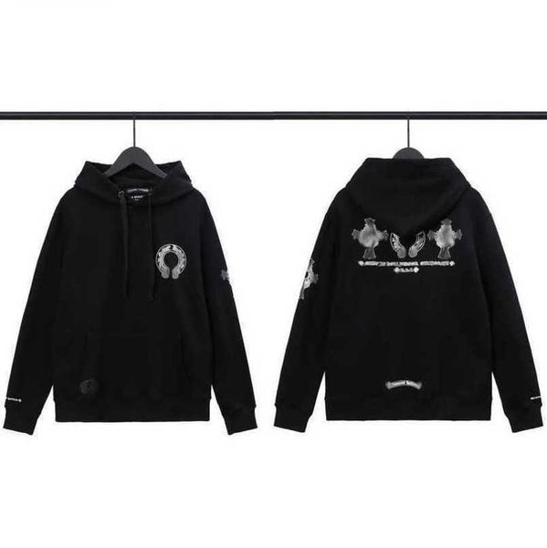 

sweatshirts fashion men's luxury jackets men women classic hoodies ch zipper hooded sweater designer cross pullover sanskrit hoodie cas, Black