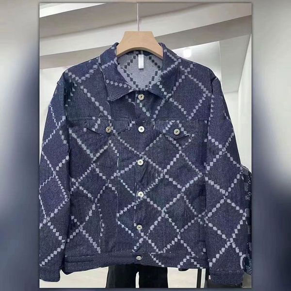 

designer mens jacket denim coat spring autumn man coats designer printed outwears jeans jackets m-5xl, Black;brown