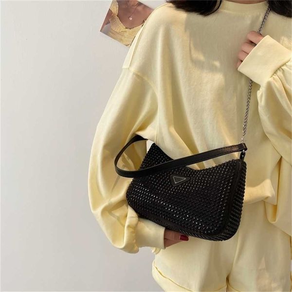 

70% off handbags outlet sale summer female fashion style armpit trend large capacity rhinestone single red