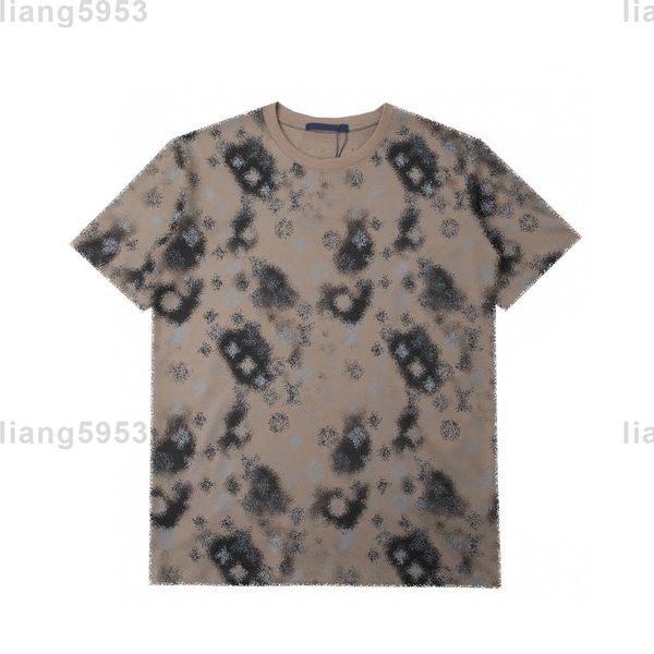 

2022ss new men shirt spring and summer new hoodies high grade cotton printing short sleeve round neck panel t-shirt size: m--xl-xxl-xxxl co, Black