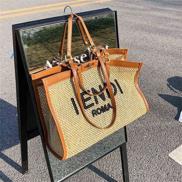 

70% off handbags outlet sale high sense large capacity summer straw texture tote 5ap