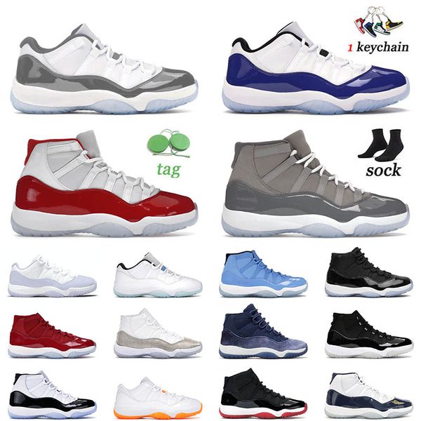 

designer 11 11s xi men basketball shoes cement grey 25th anniversary cherry jumpman bleached coral cement grey outdoor sneakers trainers 36-