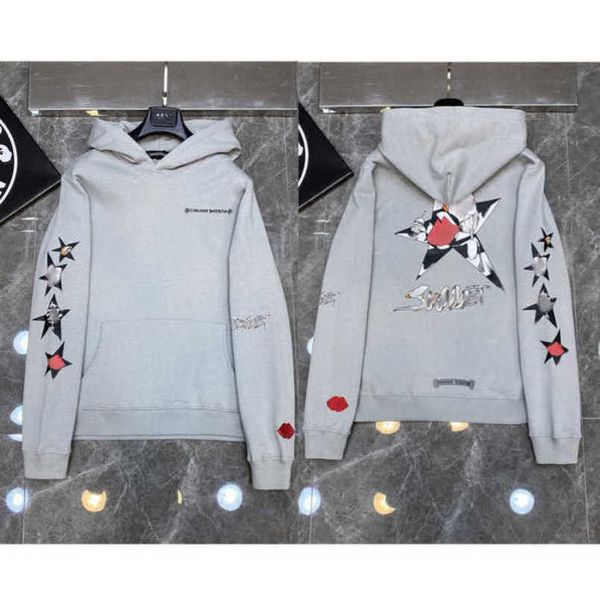 

fashion men's luxury jackets sweatshirts men women classic hoodies ch zipper hooded sweater designer cross pullover sanskrit hoodie cas, Black