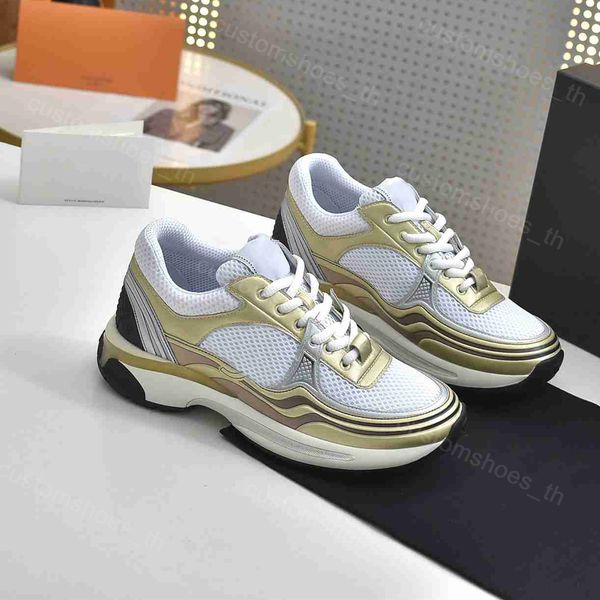 

23ss designer casual shoes women luxury platform sneakers reflective patchwork fashion stylist golden sliver mint green pink with box 35-41, Black