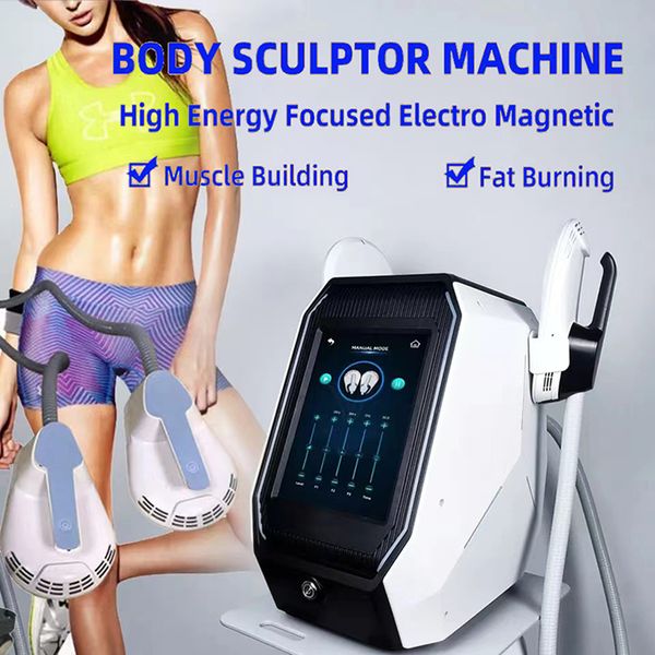 

2 handle hi-emt with rf body sculpting machine high frequency electro magnetic emslim muscle building butt lifter slimming ems machine for m